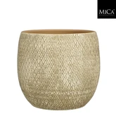 Madeira pot rond creme - h28xd28cm