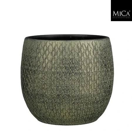 Madeira pot rond groen - h28xd28cm