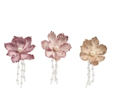 Magnolia polyester fluweel d10h9cm a3