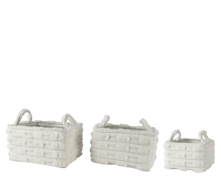 Mand polyester off-white 3st - afbeelding 2