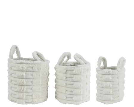 Mand polyester off-white 3st - afbeelding 2