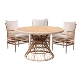 Maurititus ronde dining set voor 4 personen - afbeelding 1
