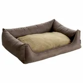 MaxxNobel Orthopedische hondenmand Lederlook/teddy Taupe 100/80 - afbeelding 2