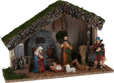 Kerststal met LED verlichting - afbeelding 2
