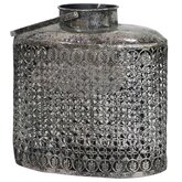 Metalen Lantaarn zilver 31x17,7x46,5