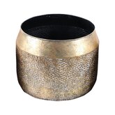 Metalen pot goud/wit D30x24