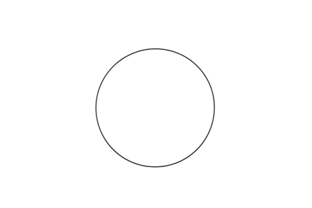 Metalen ring - D40cm Zwart