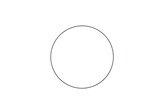 Metalen ring - D40cm Zwart