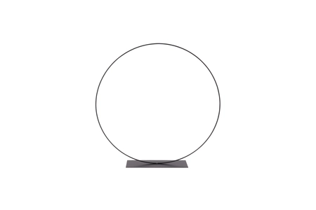 Metalen ring op voet - D45cm Zwart