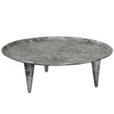 Metalen tray zilver D49x16