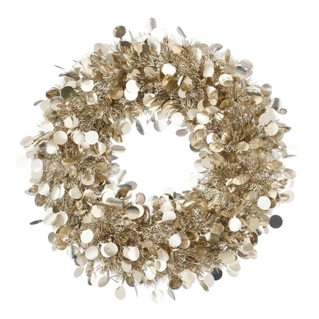 Mica Decorations Krans champagne - D 46 cm