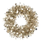 Mica Decorations Krans champagne - D 46 cm