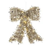 Mica Decorations Strik met LED champagne - 44,5 x 42 cm