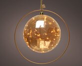 Micro LED Bal met ring Amber BO Binnen - Ø 20 x H 20 cm - afbeelding 2