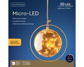 Micro LED Bal met ring Amber BO Binnen - Ø 20 x H 20 cm - afbeelding 3