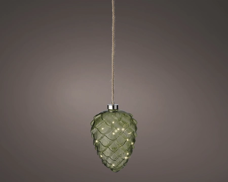 Micro LED Denappel d15h21cm grn/wwt - afbeelding 1