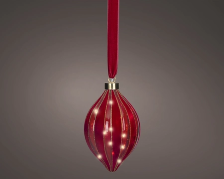 Micro LED olijf d12h21cm15L rd/wwit - afbeelding 1