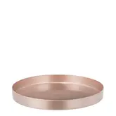Mila decoratie tray recycled plastic champagne - h3xd27cm