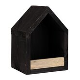 Modern wand vogelvoederhuisje Zwart-Grijs - B 16 x D 13 x H 22 cm