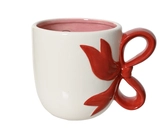 Mok dolomiet d10h11.5cm rood/wit