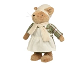 Muis polyester L36b25h60cm wit/groen