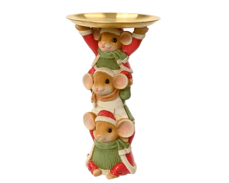 Muis polyresin d17h28.50cm groen