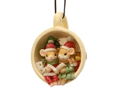 Muis polyresin L7b9.50h12.50cm creme - afbeelding 1