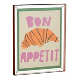 Muurdecoratie bruin Bon Appetit - l34,5xb44,5xh3cm