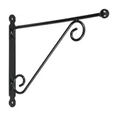 Muurhaak knop zwart h31b39cm