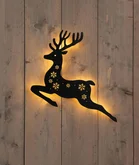Muurhanger hert 3x42.5x49.5cm zwart