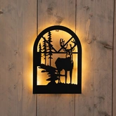 Muurhanger kerstfig. 25x30cm zwart