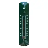 Muurthermometer metaal groen h30cm