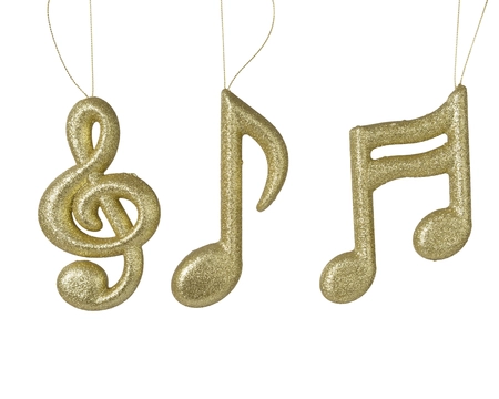 Muziek foam l2b8.5h15cm goud a3