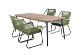 Napoli dining set groen voor 4 personen - afbeelding 1