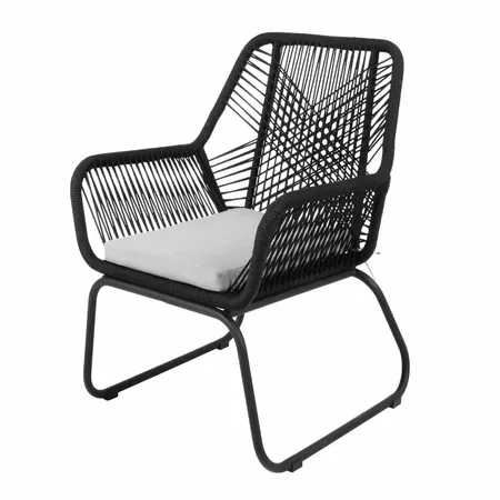 Napoli dining set zwart voor 4 personen - afbeelding 2