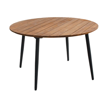 Napoli ronde dining zwart set voor 4 personen - afbeelding 3