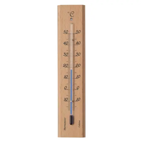 Nature Muurthermometer Hout H19Cm