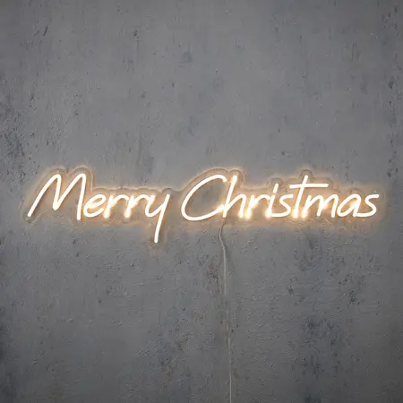 Neon light merry christmas warm wit 300led IP20 adapter included - l20xb94cm