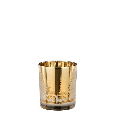 Noble theelicht houder boom goud - h10xd9cm