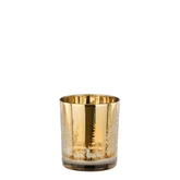 Noble theelicht houder boom goud - h10xd9cm