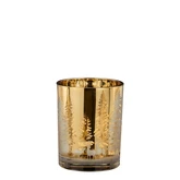 Noble theelicht houder boom goud - h12,5xd10cm