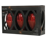 Olijf glas d6h12cm ossenbloed 3st - afbeelding 1
