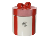 Opberg dolomt L12.5b12.5h15cm rood/wit