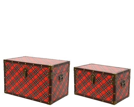 Opbergbox mdf rood 2st
