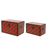 Opbergbox mdf rood 2st