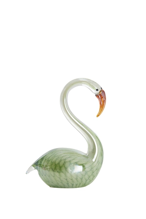 Light & Living Ornament 13x8x20 cm SWAN glass green - afbeelding 1