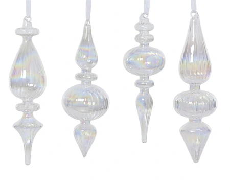 Ornament glas d5.5h22cm helder a4