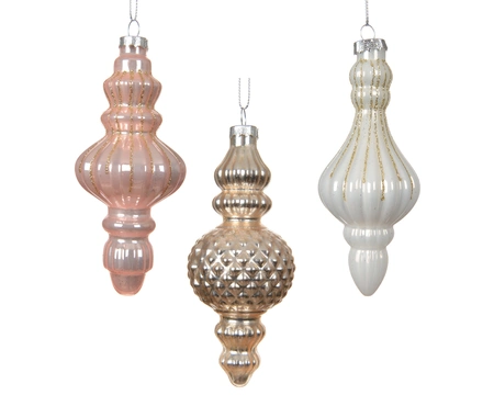 Ornament glas d5.80h13.20cm a3 - afbeelding 1