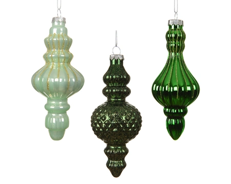 Ornament glas d5.80h13.20cm a3 - afbeelding 1