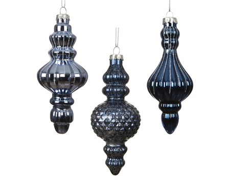Ornament glas d5.80h13.20cm a3 - afbeelding 1